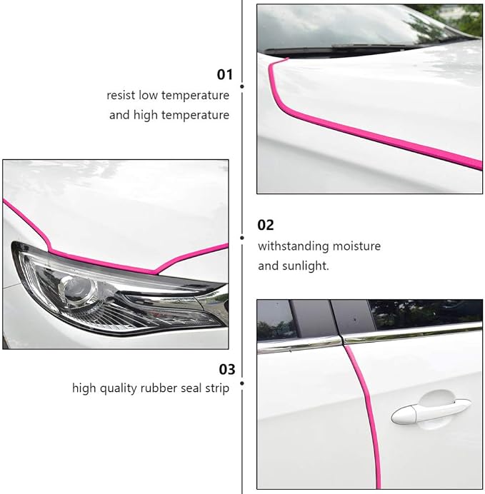 10M/32ft Car Door Edge Guards Rubber U Shape Edge Trim Seal Strips Protector Car Door Edge Protection for Car Auto Vehicle