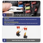 Fuse Box Cable Hardwire Kit, 4 in 1 ATO (Regular), Mini, Micro, Low-Profile Mini, 2Pcs Each