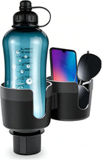 Cup Holder Expander for Car, 2 in 1 Cup Holder Phone Mount with Adjustable Base, Car Cupholder Insert for Yeti Hydro Flasks Ramblers 16-40oz Cup Large Bottles Drink Mugs