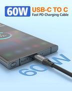 3ft Coiled USB-C to USB-C Cable [USB-IF Certified] Carplay | 60W PD Fast Charger Data Transfer Cord in Car for iPhone 17/16/15, Android Auto, Galaxy S26 S25 S24 S23 S22 S21 S10 S9, Pixel