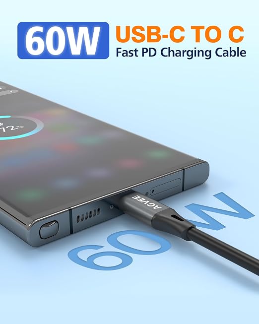 2 Pack 3ft Coiled USB-C to USB-C Cable [USB-IF Certified] Carplay | 60W PD Fast Charger Data Transfer Cord in Car for iPhone 17/16/15, Android Auto, Galaxy S26 S25 S24 S23 S22 S21 S10 S9, Pixel
