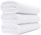Sport & Workout Towel - Gym, Exercise, Fitness, Yoga, Sport, Ultra Soft, Super Absorbent, Fast Drying Premium Microfiber, 320gsm, 16in x 27in, White (3-Pack)