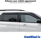 GrandWheel Window Deflectors Smoke Tinted Tape-On Side Window Vent Visor Deflectors Rain Guards Compatible with Pathfinder 2013-2020 - 6pcs. GW0395
