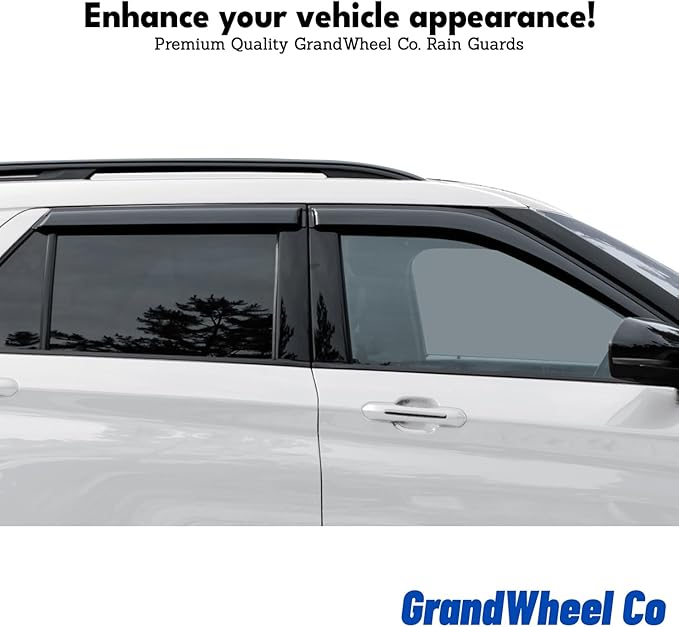 GrandWheel Window Deflectors Smoke Tinted Tape-On Side Window Vent Visor Deflectors Rain Guards Compatible with Escape 2020-2026 - 6pcs. GW0242