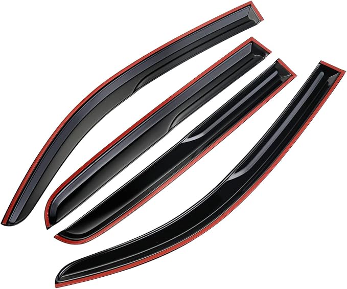94768 Original Sunproof Waterproof Side Window Visor,4pcs Tape-On Rain Guards Set Compatible with 2016-2022 Toyota Tacoma Double Cab/Crew Cab