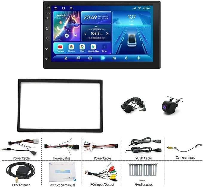 4+64GB Android 15 8-core for Nissan Sentra Radio 2007-2012 with Wireless Apple Carplay Android Auto 7" Touchscreen Car Stereo with Free Backup Camera GPS Navigation Bluetooth FM RDS DSP Head Unit