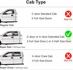 Window Rain Guards for 1997-2003 Ford F-150 & 1997-1999 F-250 Super/Extended Cab | Black Window Deflectors | Weatherproof, Easy Installation, Reduces Wind Noise | Sleek Design for Truck Protection