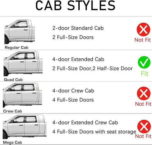 194101 Extra Durable Clip-on In-Channel Auto Vent Window Visors, Fits 2009-2010 Dodge Ram 1500, 2011-2018 Ram 1500, 2019-2024 Ram 1500 Classic, Quad Cab, UV-Protect Rain Guard, Smoke, 4-Pcs
