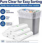 1.2 Gallon 180 counts Small Clear Trash Bags 5 Liter Garbage Bags by, Bathroom Trash Can Bin Liners, Plastic Bags for home office kitchen, Clear