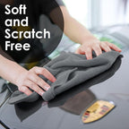 Microfiber Cleaning Cloths (Value Pack of 48) - Size 16 x 16 Inches, Highly Absorbent Cleaning Rags, Lint Free, Reusable and Washable, Microfiber Towels for Cars