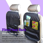Car Kick Mats for Kids, Back Seat Protector with Organizer, Kick Mats Back Seat Protector, Vehicle Back Seat Kids Safety Accessories Fit for Most Cars, SUV, Truck, Minivan Seats