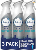 Air Mist Air Freshener Spray, Odor-Fighting Room Spray, Air Fresheners for Home and Bathroom and Kitchen, Aerosol Can, Heavy Duty Crisp Clean Scent, 8.8oz, (Pack of 3)