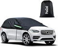 Universal SUV Half Car Cover Waterproof All Weather, Hail Protector Car Body Covers Outdoor Indoor for All Season Windproof Dustproof UV Resistant Snowproof Protect Your Windshield and Roof