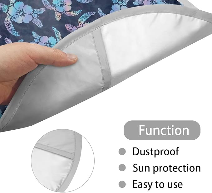 Hibiscus Turtle Steering Wheel Cover Sun Shade Easy to Install Auto Interior Protector Car Steering Wheel Sun Shade Cover for UV Protection Universal Accessories