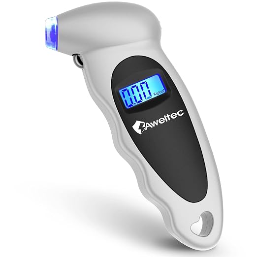 Digital Tire Pressure Gauge,Accurate Cars Air Gauge 150 PSI,Silver | 0-150PSI Calibrated,Accurate in 0.1 Increments,4 Measurement Units,Backlight LCD&Nozzle Light,for Everyday Vehicles