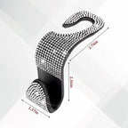 4PCS Bling Car Seat Headrest Hooks, Crystal Rhinestone Vehicle Back Seat Hanger Holder, Auto Interior Headrest Hanging Storage Organizer for Purse Handbag Coat, Universal Fit (White)