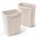 2 Pack Car Trash Can for Door Pocket Reinforced Silicone Auto Garbage Bin with Stay-Open Rim, Waterproof Car Waste Container, Left & Right Door Organizer, Fits Most Standard Door Pockets, White