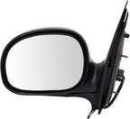 2 Piece Driver and Passenger Side Mirror Assembly Set Manual Folding Electric Adjustment Non-Heated No Memory Chrome Compatible with 1998-2002 Ford Expedition Lincoln Navigator