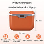 Car Trash Can with Lid - 2-in-1 Leather Top Car Garbage Can & Storage Box | Leakproof, Waterproof Hanging Auto Trash Bin for Back of Seat, Door, SUVs, Trucks, Sedans Purple