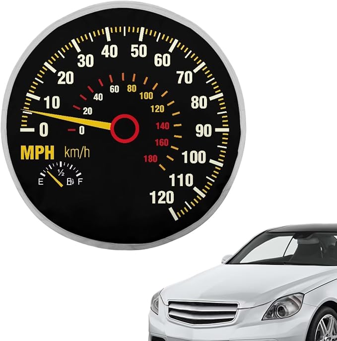 Car Steering Wheel Sun Shade Cover Funny Speedometer Design Steering Wheel Sun Block Anti-Heat Aluminum Foil Steering Wheel Cover Steering Wheel Sun Heat Shield for Cars SUV Truck Van