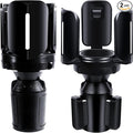 Cup Holder Expander for Car with Adjustable Holder & Base, Compatible with 10-64oz Yeti Ramblers, Hydro Flask, Nalgene, Stanley, Hold 2.9"-5.5" Large Bottles Mugs Food Drink, Car Cup Holder (2 pcs)