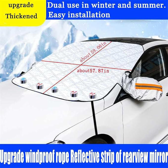 Car Sunshade, Snow Blocking, Antifreeze, Sun Protection, and Rainproof are Easy to Install to Resist Frost, Snow, Wind, and rain