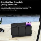 Car Window Armrest Storage Box, Multifunctional Leather Door Side Organizer with Pockets, Comfortable Automotive Interior Arm Elbow Rest Pad Storage Bag, Universal for Vehicles (Black)