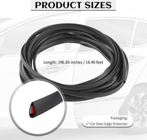 16.4Ft Car Door Edge Guards,Anti-Collision Car Door Protector Edge Guards Strip Avoid Scratche/Dust/Protect Interior,Universal Cars Doors Trim Protector for Doors/Hood/Trunk