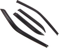 WD2-420 Dark Smoke 4 Pcs Set Window Visor (Outside Mount) Deflector Rain Guard Compatible with 1988-1992 Toyota Corolla Sedan