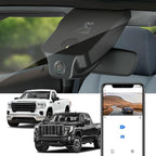 4K Dash Cam Suitable for GMC Sierra 1500 2500HD 3500HD (HD2-6272, Count The Vents) 2020-2026, OEM Look, UHD 2160P Video, WiFi & APP, Loop Recording, G-Sensor, Plug & Play, 2 Cables/64GB Card