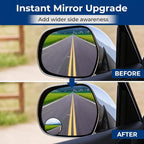 6-Pack Convex Blind Spot Mirrors 2 Inch Wide Angle Adhesive Car Side Rear View Mirror for Enhanced Safety