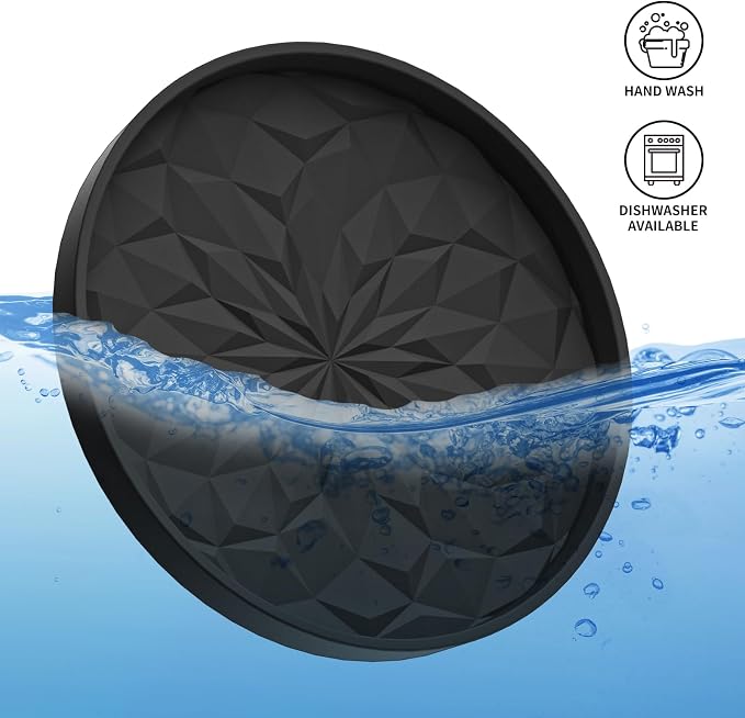 ME.FAN Car Coasters for Cup Holders [4 Pack] - 2.75In Silicone Auto Mug Mats - Universal Non-Slip Recessed Car Interior AccessoriesBlack