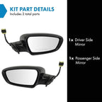 Driver & Passenger Side Power Heated Mirror Set Paint to Match Power Folding Compatible with 2017-2018 Kia Forte KI1320214 KI1321214