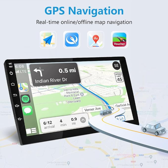 5G WiFi 64G ROM Car Radio Stereo for Toyota Camry 2006 2007 2008 2009 2010 2011 Wireless CarPlay Andriod Auto with SWC GPS Navigation DSP BT FM Rearview with Backup Camera