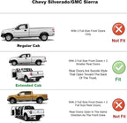 Window Visors Rain Guards for 1999-2006 Chevy Silverado & GMC Sierra 1500/2500/3500/2500HD Extended Cab,Black Window Deflectors,Weatherproof, Easy Installation,Sleek Design for Truck Protection