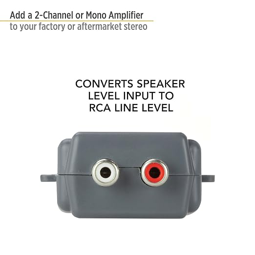 LOC80 Line Output Converter - 2 Channel High/Low RCA Converter Car Audio - Ideal for Subwoofer Amp - Line Level Converter for Car Stereo Amplifier - Easy Installation - Quality Sound