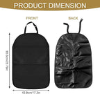Kick Mat Back Seat Protector, Back Seat Cover for Kids, Large Vehicle Backseat Protector with 2 Mesh Storage Pockets, Waterproof Car Backseat Protective Covers for Most Vehicles (1PCS)