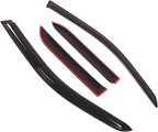 Outside Mount Window Vent Visors Rain Guards Compatible with Pontiac Aztek 2001-2007 | Side Window Wind Deflectors Rain Shields | Smoke Tinted, 4 Pcs Set, DGWV-366