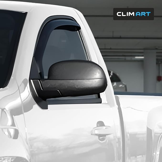 in-Channel Incredibly Durable Rain Guards Compatible with Silverado/Sierra 1500 2007-2013 Regular Cab, Window Deflectors, Vent Deflector, Truck Accessories 2pcs - 307265