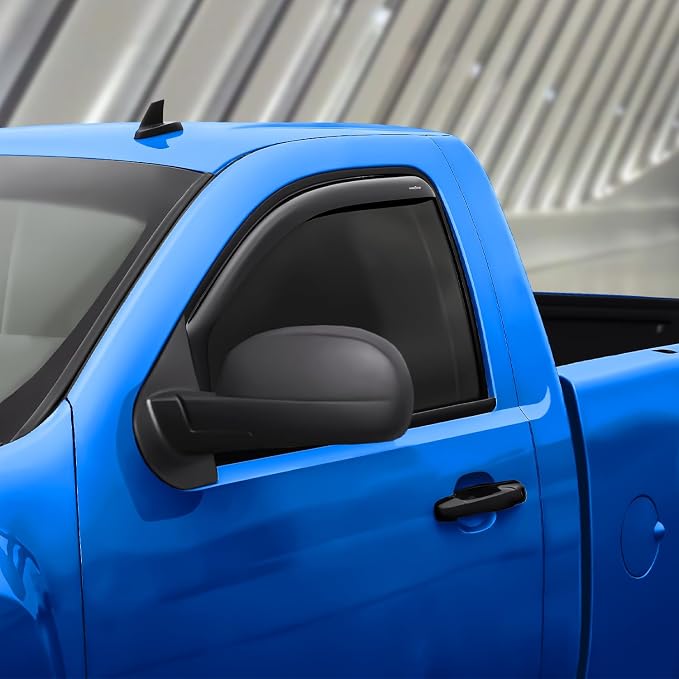 Goodyear Shatterproof in-Channel Window Deflectors for Chevrolet (Chevy) Silverado 2500 2007-2014 Regular Cab, Rain Guards, Window Visors for Cars, Vent Deflector, Car Accessories, 2 pcs - GY007715