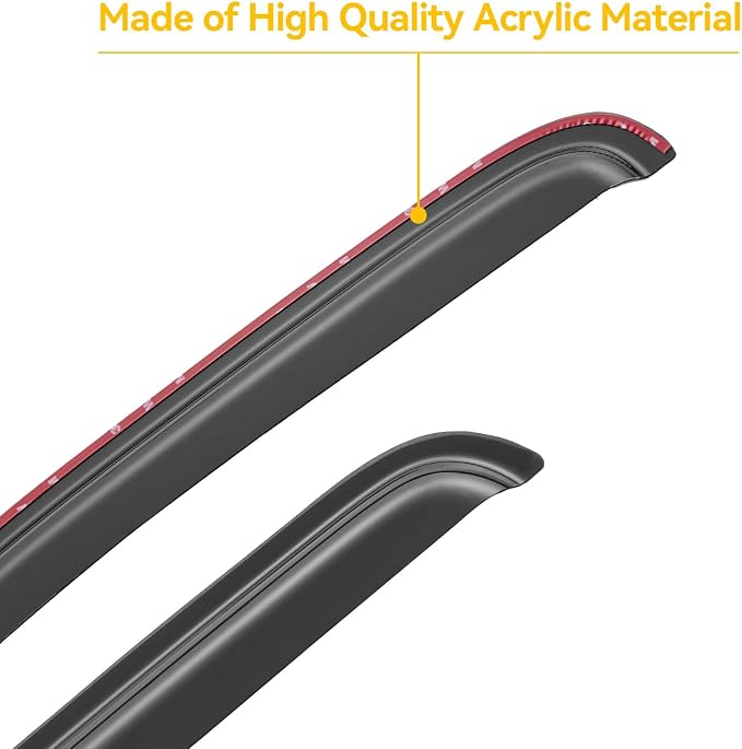 Window Rain Guards Visors for 1999-2011 Ford Ranger SuperCab, in-Channel Window Vent Wind Shades Deflectors for 99-08 Mazda B3000, 99-10 Mazda B4000 Extended Cab