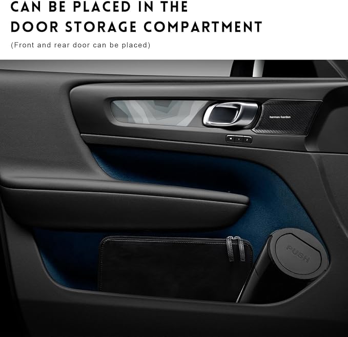Wevdn Car Trash Can Bin with Lid, Mini Leakproof Vehicle Side Door Cup Holder Trash Can with Lid, Multipurpose Organizer Portable Garbage Bin for Cup Holder Car Home Office (Black)