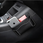 Moly Magnolia Car Seat Side Pocket Organizer, American Flag PU Leather Storage Bag, Pen Phone Holder Tray Pouch Seat Gap Filler, Interior Accessories for Auto Door Window Console (MultiColor/Flag)