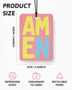 Pink and Blue Christian Car Air Freshener 4 Pcs for Women Girls | Girly Religious Car Accessories Mirror Decor, Preppy Christian Hanging Air Freshener for Cars Closet Drawer Books