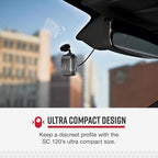 Cobra Discreet Dash Cam (SC120) - QHD 1440P Video Resolution, Built-in WiFi, Night Vision, Continuous Recording, Compact Design, 16 GB SD Card Included