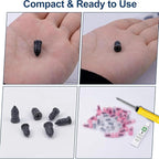 60 PCS Tire Repair Rubber Nails, Spiral Rubber Screw Tire Plug Kit for Tubeless Tires, Quick Self-Service Puncture Repair Tool for Cars, Trucks, Motorcycles, Tractors (60PCS)