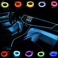 ABALDI Car Light El Wire Led Flexible Soft Tube Wire Lights Neon Glowing Car Rope Strip Light Xmas Decor DC 12V for Car 360 Degrees of Illumination(5m/16ft,Ice Blue)