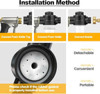 High-Pressure Hose Nozzle Gun with 100cc Soap Dispenser, Metal Car Wash Sprayer for Car Cleaning, Solar Panel/Wall/Window Washing & Garden Watering (Foam Gun A)