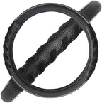 car Steering Wheel Cover Faux Leather Massage Universal fit 3D Honeycomb Hole Anti-Slip Sporty 15 Inches (Grey Black)