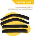 Rain Guards Compatible with 2008-2013 Jeep Liberty KK Side Window Visor Wind Deflector Vent Visors Car Accessories Tape-On 4pcs